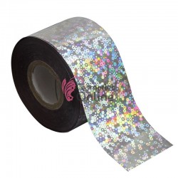 Folii de transfer, folie de unghii  Argintie cu Holograma F030